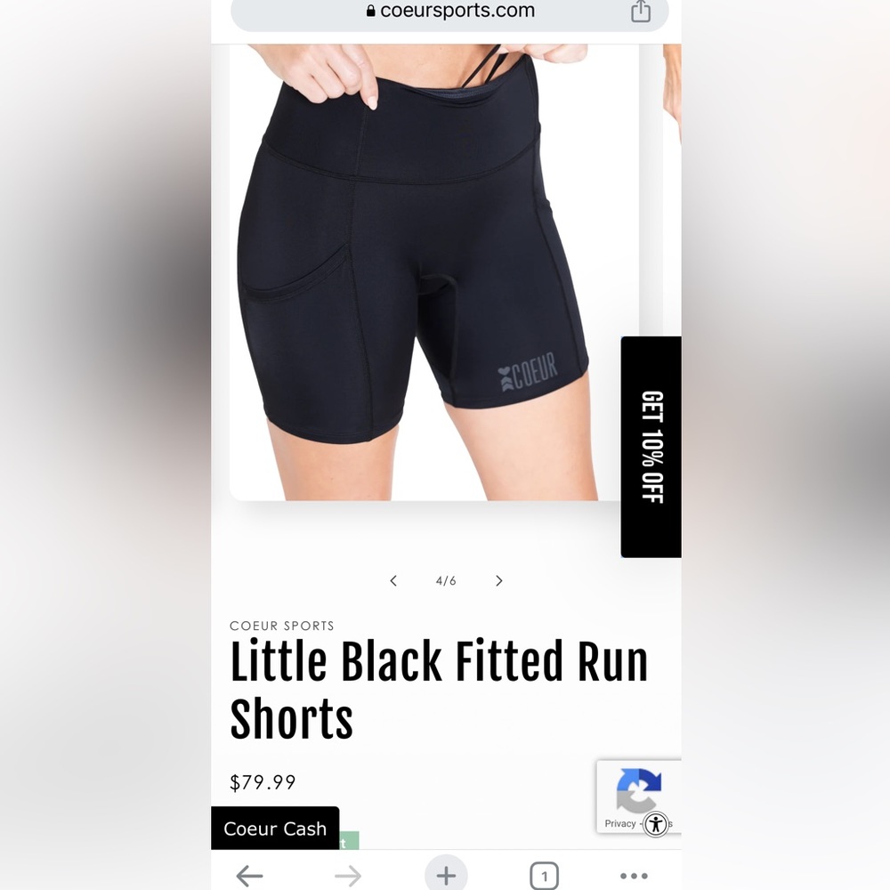 Coeur Sports Little Black Run Shorts - XXL - Picture 4 of 5